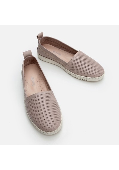 Hotiç Hakiki Deri Kadın Loafer -Vizon 01AYH285990A450