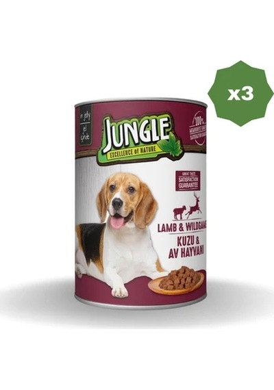 Jungle Kuzu Etli Yavru Köpek Maması 400 Gr - 3 Adet