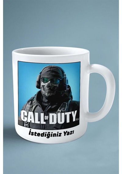 Call Of Duty Oyun Baskılı Kupa Bardak Çift Taraflı Kişiye Özel Model 31 Çok Renkli