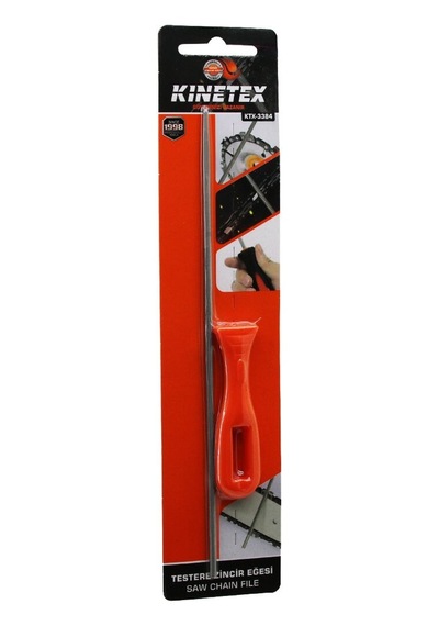 Kinetex Ktx-3384 Testere Zincir Eğesi 24.3cm Toplam Uzunluk 33 Cm Renkli Plastik Saplı 8.8cm Metal - 10'li Paket