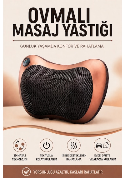 Relax Ev Araç ve Ofis Ovmalı Masaj Yastığı Relax Ev Araç ve Ofis Ovmalı Masaj Yastığı