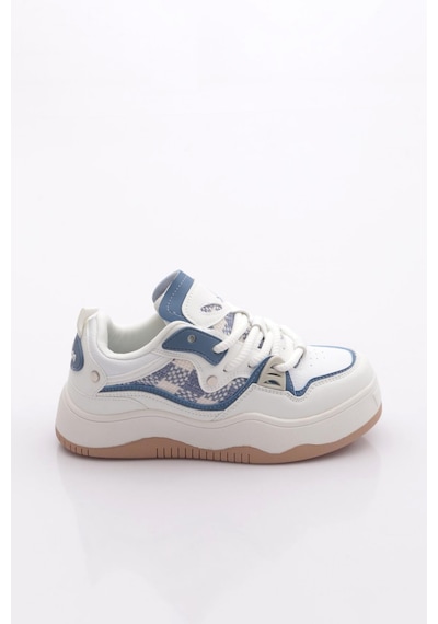 Benetton Bni-12157 Kadın Sneaker Ayakkabı Beyaz Bebe Mavi