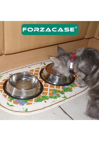 Forzacase 22 Cm 500 Ml Kedi Köpek Metal Mama Ve Su Kabı - Fc032