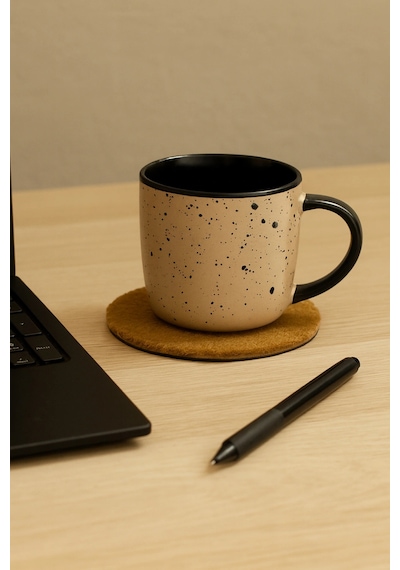 Valerine Life Ev Ofis Çay Fincan Bardak Altlığı 10x10cm Kaymaz 6'lı Velür Doku Kum Beji Coaster Seti Kum Beji