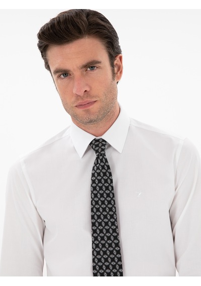 Cacharel Beyaz Slim Fit Pamuklu Oxford Gömlek