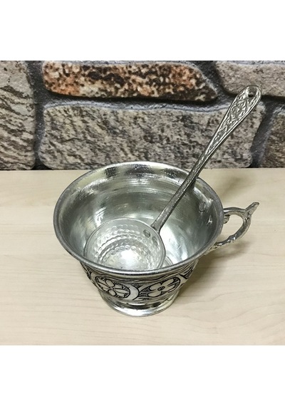 El İşlemeli Bakır Ayran Tası