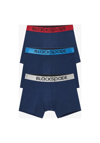 Blackspade Erkek Boxer 3lü Paket Modern Basics 9471 - Mavi Çok Renkli