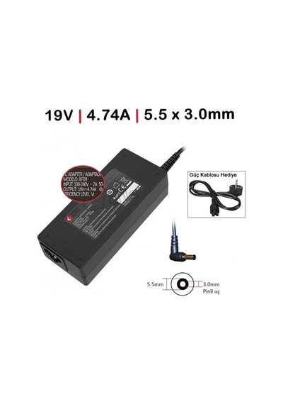 Samsung Uyumlu Np-n510-ka03de Notebook Adaptörü, Şarj Aleti Cihazı 90w