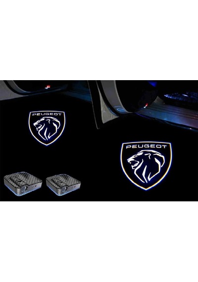 Peugeot New Yeni Logo Araçlar İçin Pilli Yapıştırmalı Kapı Altı