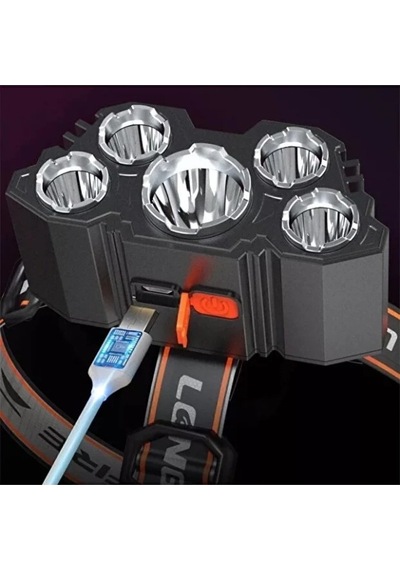 150w 5 Led Ultra Güçlü Kafa Lambası Çok Renkli