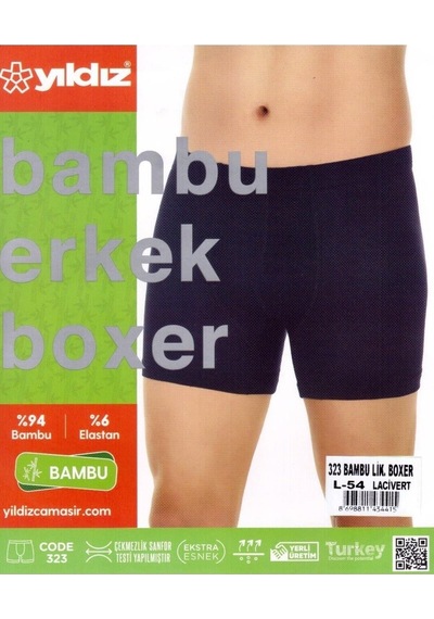 3'Lü Beyaz Bambu Erkek Boxer 320 001