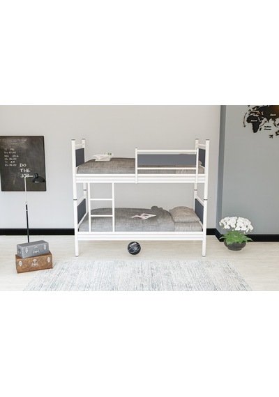 Metalia Gm 128 Star Ahşap Metal Ranza Beyaz-Antrasit Gri