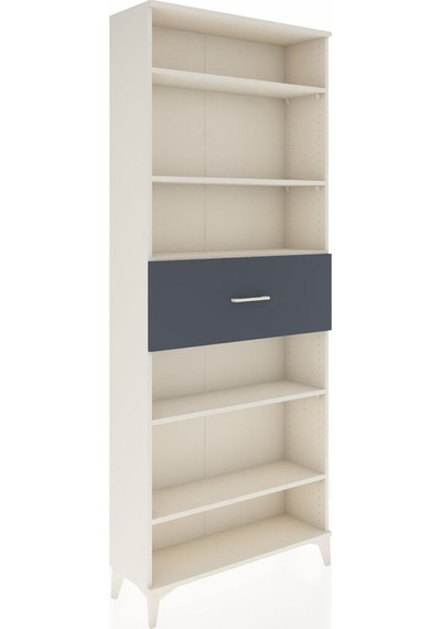 Arges Dolap 5 Raflı Tek Çekmeceli 88x30x221 Aytaşı-antrasit Aytaşı