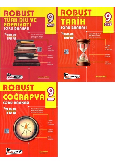 Kafa Dengi 2026 9. Sınıf Edebiyat + Tarih + Coğrafya Soru Bankası Seti 3 Kitap