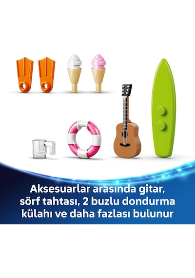 LEGO® ǀ Disney Lilo ve Stiç ile Plaj Eğlencesi 43280 – 4 Yaş Üzeri Çocuklar için 2 Karakter İçeren Oyuncak Yapım Seti (113 Parça)