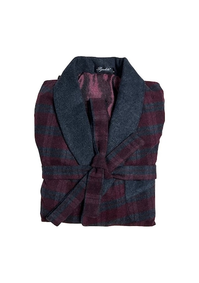 Ekose Yün Robdöşambr ( Bordo ) Bordo
