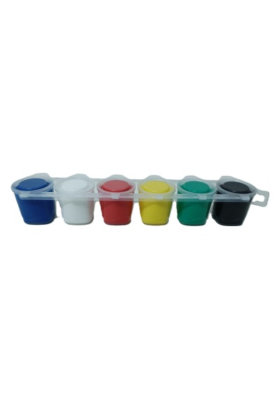 Hayal Sepeti Parmak Ve Yüz Boyası 6 Renk 6x25mm Çok Renkli