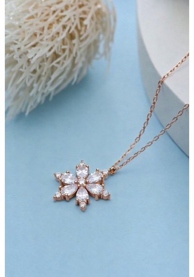 Çekirdekjewelry 925 Ayar Gümüş Rose Kaplama Kar Tanesi Kolye Işıklı Kutulu, Zirkon Taşlı Şık Kadın Kolye Sarı Çekirdekjewelry 925 Ayar Gümüş Rose Kaplama Kar Tanesi Kolye Işıklı Kutulu, Zirkon Taşlı Şık Kadın Kolye Sarı