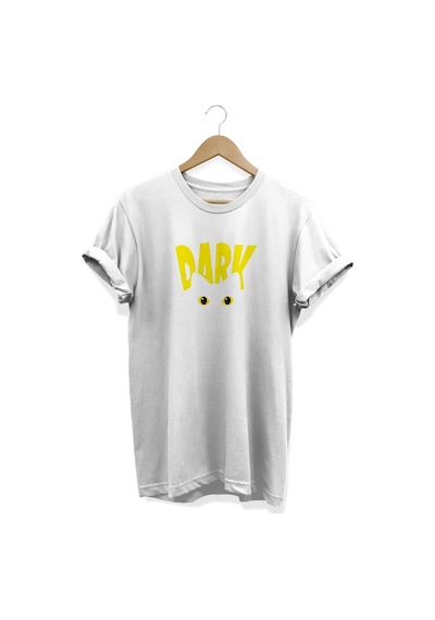 Dark Baskılı Beyaz T-shirt Beyaz