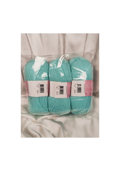 Lux Baby Mint Yeşili El Örgü İpi Art No:3010 - Nm:3.4 - 100gr. 340mt. 3 Adet - Renk: 022