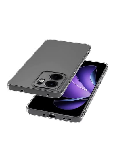 Oppo A6x A6t Kılıf Darbe Emici Korumalı Pürüzsüz Esnek Şeffaf Silikon