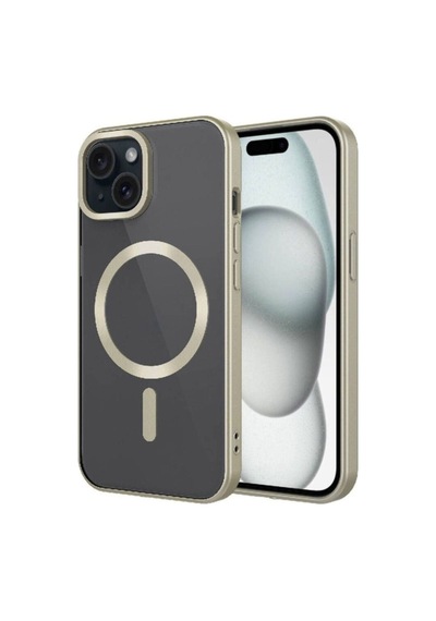 Apple Uyumlu iPhone 15 Plus Kılıf Mat Tasarımlı M-safe Wireless Şarj Özellikli Zore Mat Setro Kapak Sarı