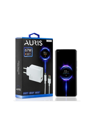 Auris ARS-CH36 67W Yüksek Hızlı Saliseli Usb Başlık+ Typec Kablo Şarj Seti
