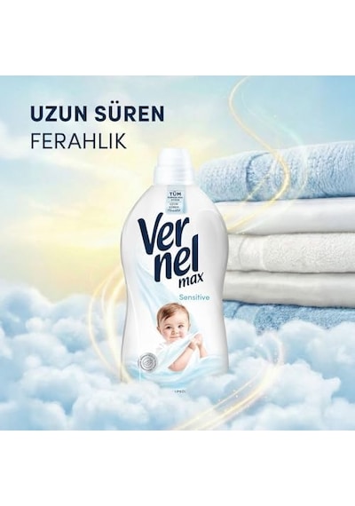 Max Sensitive Alerjik Ciltler İçin Boya İçermeyen 60 Yıkama Konsantre Çamaşır Yumuşatıcısı 1 X 1440 Ml 0.75 LT - 2.5 LT - 12 KG