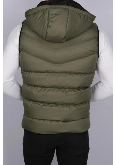 16683 Dewberry Hooded Mens Vest-haki