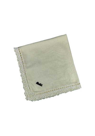 Mim Eşarp Enba Pamuklu İğne Oyalı Namaz Ve Mevlüt Örtüsü 110x110 Cm Krem