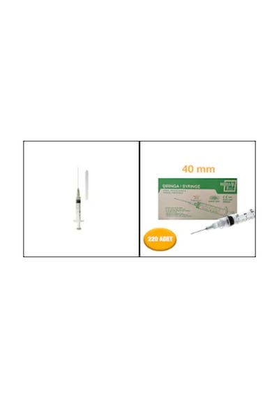 Berika 2 ML Dental Enjektör Kilitsiz Kısa Uç 0.40 x 40 MM 27 G 220 Adet