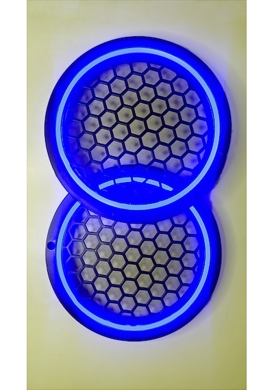Hoparlör Kapağı 16 Cm Ledli 2'li Takım - Mavi