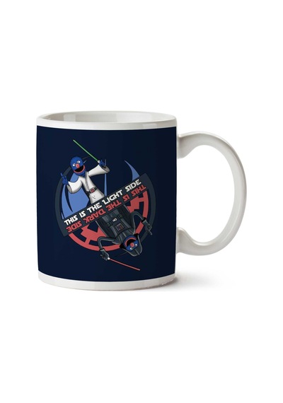 Grover Lightside Darkside Sesame Street Star Wars İki Tarafı Baskılı Kupa Bardak