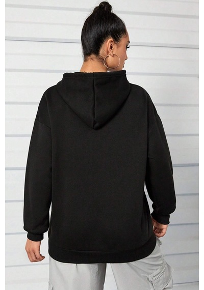 Uyguntarz Unisex Nope Baskılı Sweatshirt 1siyah