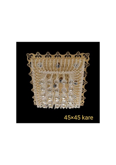 Avize Hanedan 45x45 Kare Gold Altın Altın