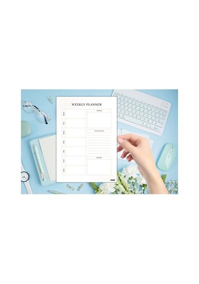 Haftalık Planlayıcı - A4 Ebat Yapılacaklar - 30 Yaprak - Weekly Planner - 0674 Çok Renkli