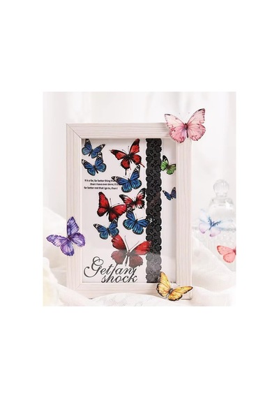 Lexroo Craft 6 Sayfa 118 Adet Şeffaf Kelebek Sticker Bullet Journal Scrapbook Laptop Ajanda