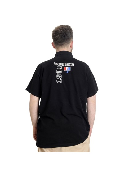 Mode Xl Büyük Beden Erkek T-Shirt Polo Absolute Destıny 23335 Siyah 001