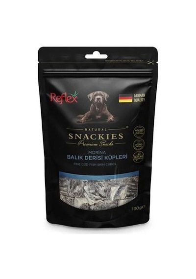 Reflex Snackies Natural Balık Derisi Küpleri Tahılsız Köpek Ödül Maması 130 G