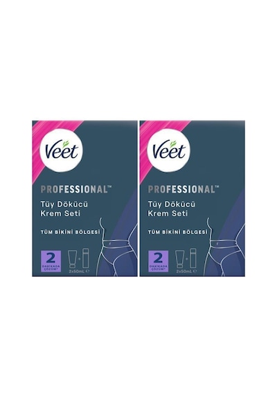 Veet Professional Bikini Bölgesi Tüy Dökücü Krem Seti 50 + 50 Ml 2 Adet