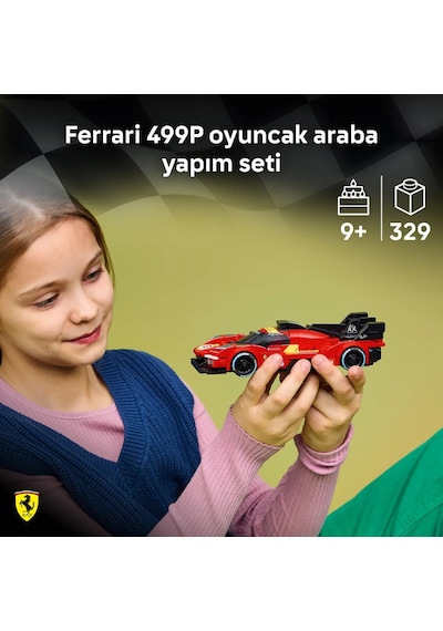 LEGO® Speed Champions Ferrari 499P 77261 - 9 Yaş ve Üzeri için Gerçekçi Detaylar İçeren Yaratıcı Oyuncak Yapım Seti (329 Parça)
