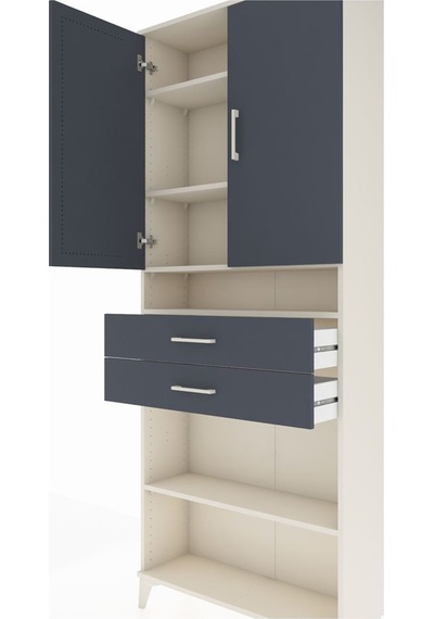 Arges Dolap 5 Raflı 2 Çekmeceli 2 Kapaklı 88x30x221 Aytaşı-an... Aytaşı