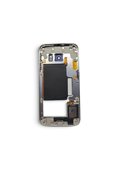 G925 Orta Kasa Galaxy S6 Edge Uyumlu Siyah Renk Orta Kasa Çerçeve + Ses Açma On Off Tuş Plastik Kamera Camı Ve Hoparlör Black