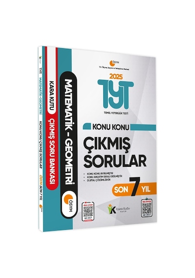 2025 YKS-TYT Tüm Dersler Çıkmış Soru Bankası Kara Kutu 4lü Set Konu Konu Son 7 Yıl Video/PDF Çözümlü