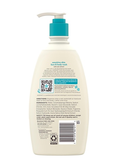 Aveeno Kids Hassas Ciltler İçin Yüz Ve Vücut Şampuanı 532ml