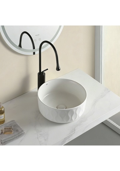 Ey-4750mb Mat Beyaz Tezgah Üstü Lavabo