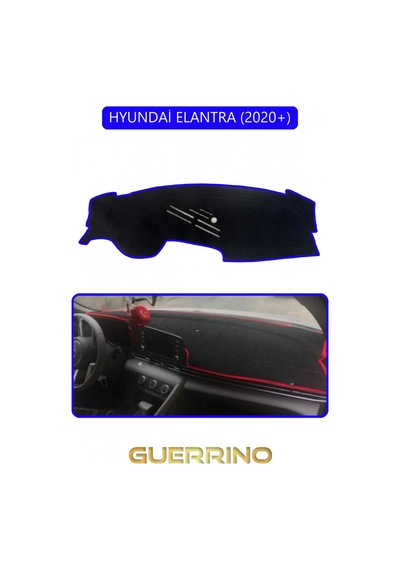 Hyundai Elantra 2020+torpido Koruma Halısı Mavi Kenar 1 Adet