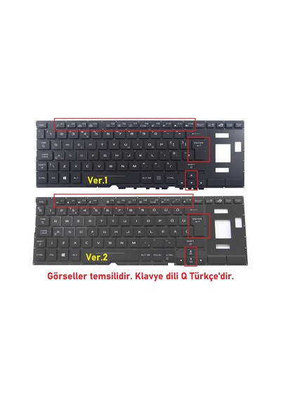 Asus Gx501vı-xs74 Klavye Büyük Enter Işıklı V2