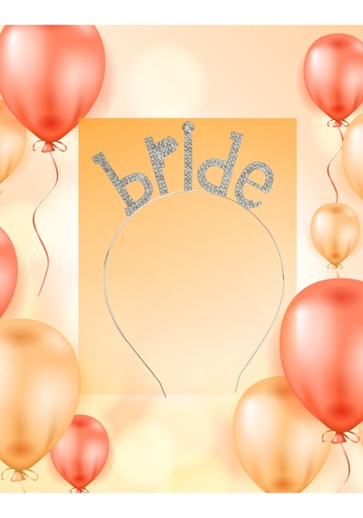 Bride Metal Kristal Taşlı Taç Bekarlığa Veda Nedime Tacı Çok Renkli