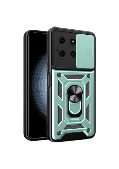 İnfinix Note 30 Kılıf Pars Lens Sürgülü Yüzüklü Standlı Korumalı Kılıf